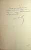 Lettre autographe sign&eacute;e. Jules Huret (1863-1915), &eacute;crivain, journaliste. 