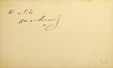 Carte autographe sign&eacute;e au docteur Henri Nachtel. Henri Baillardel de Lareinty (1824-1901), homme politique, s&eacute;nateur. 