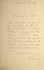 Lettre autographe sign&eacute;e. Pierre Foncin (1841-1916), historien, g&eacute;ographe, professeur. 