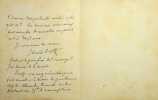Lettre autographe sign&eacute;e &agrave; Ludovic Baschet. Mario Proth (1832-1891), &eacute;crivain, journaliste. 