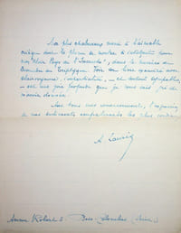 Lettre autographe signée