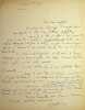 Lettre autographe sign&eacute;e. Joseph Jolinon (1885-1971), &eacute;crivain. 