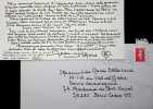 Lettre autographe sign&eacute;e. Jean-Louis Boncoeur (1911-1997), &eacute;crivain berrichon, conteur, com&eacute;dien. 
