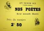 Affichette pour la revue Nos Po&egrave;tes. [Paul Val&eacute;ry & Jos&eacute;-Maria de Heredia]. 