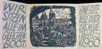 Gravure sign&eacute;e. Friedrich Rasmus (1903-1987), artiste allemand, graveur, de Bordesholm. 