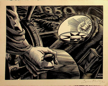 Gravure signée. Jean Chièze (1898-1975), graveur.