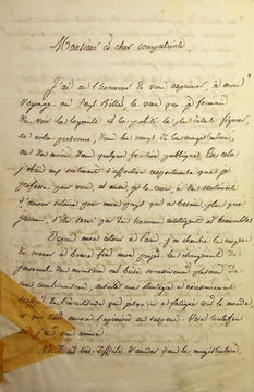 Lettre autographe signée. Georges Darboy (1813-1871), évêque de Nancy puis archevêque de Paris, fusillé par la Commune le 24 mai 1871.
