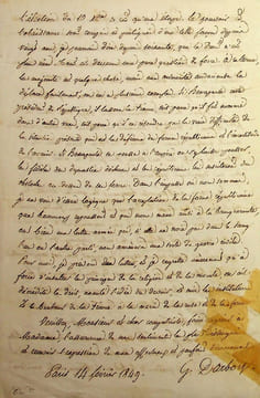 Lettre autographe signée. Georges Darboy (1813-1871), évêque de Nancy puis archevêque de Paris, fusillé par la Commune le 24 mai 1871.