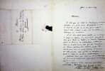 Lettre autographe sign&eacute;e &agrave; Villenave. Paul-Th&eacute;r&egrave;se-David d'Astros (1772-1851), &eacute;v&ecirc;que d'Orange puis Saint-Flour et Bayone, archev&ecirc;que de Toulouse et ...