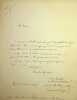 Lettre autographe sign&eacute;e au prince de Polignac. Jacques-Fran&ccedil;ois Besson (1756-1842), &eacute;v&ecirc;que de Metz. 