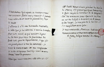 Lettre autographe signée