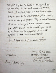 Lettre autographe signée