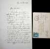 Lettre autographe sign&eacute;e. Georges Chalandon (1804-1873), &eacute;v&ecirc;que de Bellay, archev&ecirc;que d'Aix-en-Provence. 