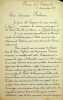 Lettre autographe sign&eacute;e au docteur Jean-Fran&ccedil;ois Robinet. Emile Antoine (1848-1903), comptable, r&eacute;publicain gambettiste devenu positiviste. 