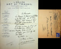 Lettre autographe sign&eacute;e &agrave; Ren&eacute; Maublanc. Andr&eacute; Delferri&egrave;re (1884-1951), acteur, r&eacute;sistant, animateur d'&eacute;mission radio. 