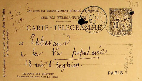 Lettre autographe signée à Adolphe Tabarant. Albert Delpit (1849-1893), écrivain, né à la Nouvelle-Orléans (USA).