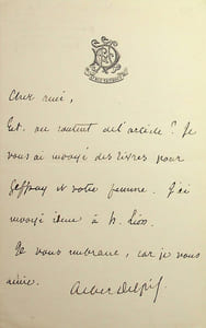 Lettre autographe signée