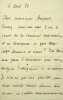 Lettre autographe sign&eacute;e. Albert Delpit (1849-1893), &eacute;crivain, n&eacute; &agrave; la Nouvelle-Orl&eacute;ans (USA).