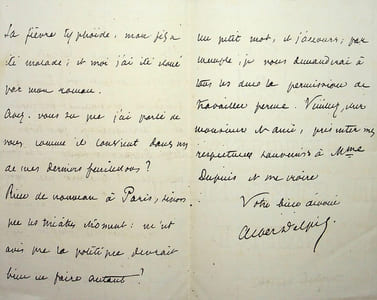 Lettre autographe signée