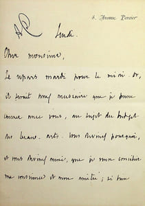 Lettre autographe signée