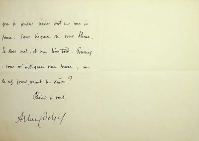 Lettre autographe signée
