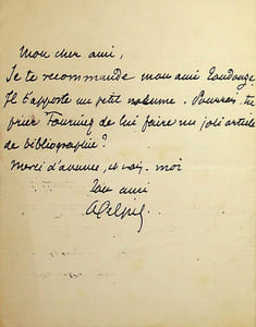 Lettre autographe signée
