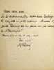 Lettre autographe sign&eacute;e. Albert Delpit (1849-1893), &eacute;crivain, n&eacute; &agrave; la Nouvelle-Orl&eacute;ans (USA).