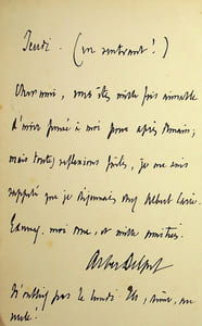Lettre autographe signée
