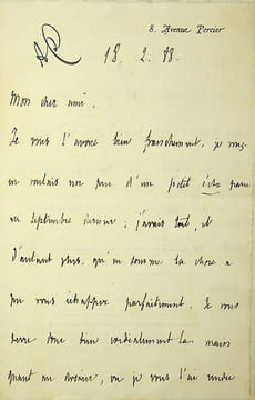 Lettre autographe signée. Albert Delpit (1849-1893), écrivain, né à la Nouvelle-Orléans (USA).