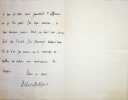Lettre autographe sign&eacute;e. Albert Delpit (1849-1893), &eacute;crivain, n&eacute; &agrave; la Nouvelle-Orl&eacute;ans (USA).