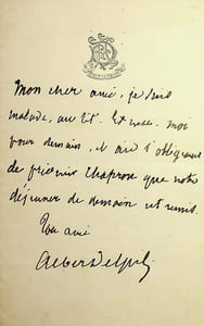 Lettre autographe signée