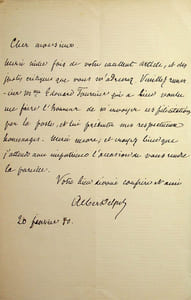 Lettre autographe signée