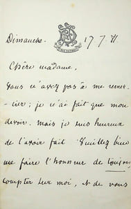 Lettre autographe signée
