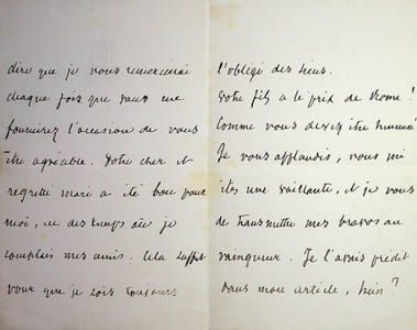 Lettre autographe signée