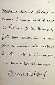 Lettre autographe signée