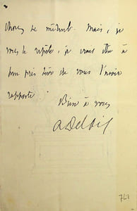 Lettre autographe signée