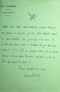 Lettre autographe signée