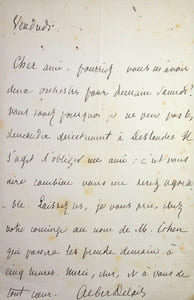 Lettre autographe signée