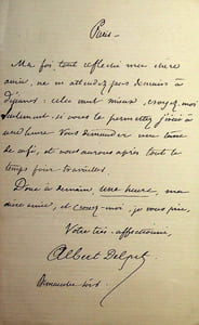 Lettre autographe signée