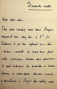 Lettre autographe signée