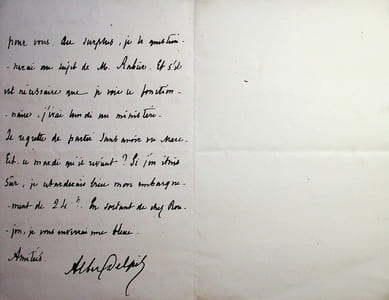Lettre autographe signée