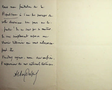 Lettre autographe signée
