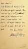 Lettre autographe sign&eacute;e. Albert Delpit (1849-1893), &eacute;crivain, n&eacute; &agrave; la Nouvelle-Orl&eacute;ans (USA).