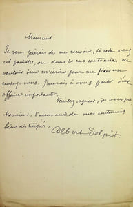 Lettre autographe signée