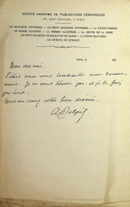 Lettre autographe signée
