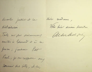 Lettre autographe signée
