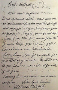 Lettre autographe signée