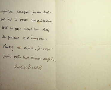 Lettre autographe signée