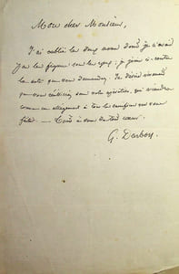 Lettre autographe signée à Ernest Bouju
