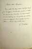 Lettre autographe sign&eacute;e &agrave; Georges Darboy. Georges Darboy (1813-1871), &eacute;v&ecirc;que de Nancy puis archev&ecirc;que de Paris, fusill&eacute; par la Commune le 24 mai ...